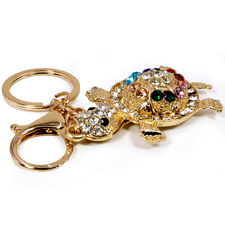 Оберег брелок Черепашка со стразами символ стабильности и изобилия 13см