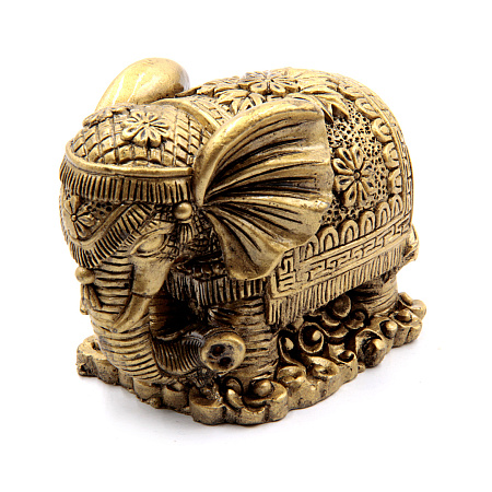Фигурка Фен Шуй Слон на монетах  под бронзу символ Богатства Процветания и Удачи 5.5см-7.5см