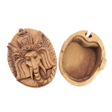 Шкатулка с секретом Слон 5,5см-12см из ценных пород дерева Тик