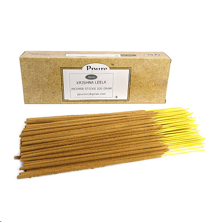 Благовония весовые Ppure Krishna Leela УЦЕНКА уп-200гр Кришна Лила Цветы Рудракши Цитронелла Мед