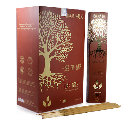 Благовония BANJARA Tree of Life OAK Super Premium качество светлые пыльцовые 12 палочек Botanical 