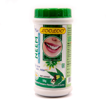 Зубной порошок Loo Loo Khojati Neem Ним Powder растительные ингредиенты 50гр 
