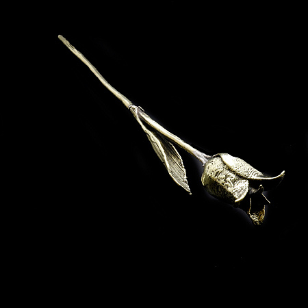 Цветок из бронзы Тюльпан 18см