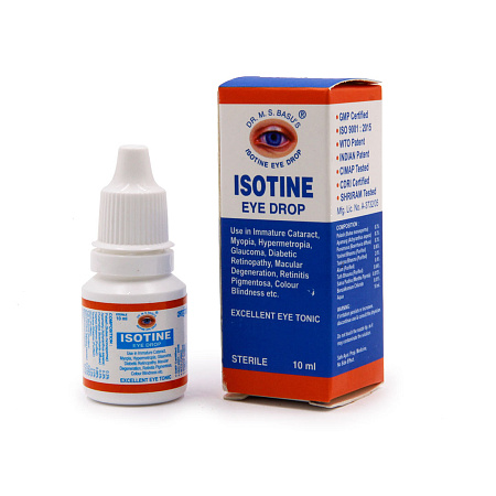 Капли ISOTINE глазные аюрведические 10ml 