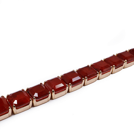 Ювелирное украшение браслет German Gold c редким камнем Рубиновый Топаз Параиба 