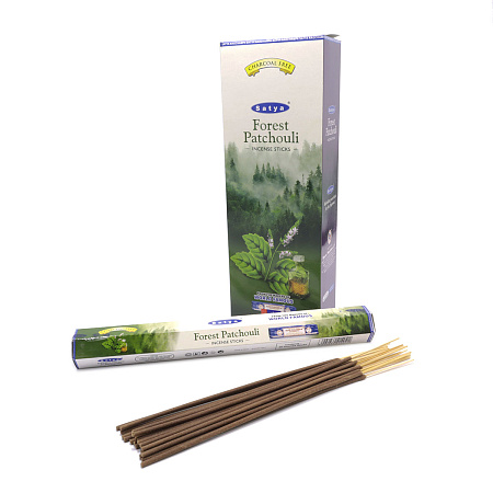 Благовония Satya Hexa Forest Patchouli Лесная Пачули аромапалочки уп-6шт SH-FOP