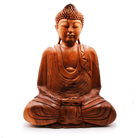 Сувенир из дерева статуэтка Будда в медитации 30см Суар