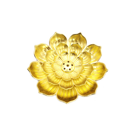 Подставка под благовония цветущий Лотос силумин STC123-5 УП-5ШТ цвет - золото