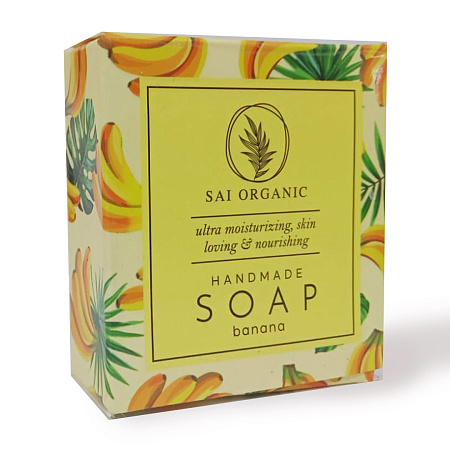 Мыло глицериновое 85гр с маслом Banana