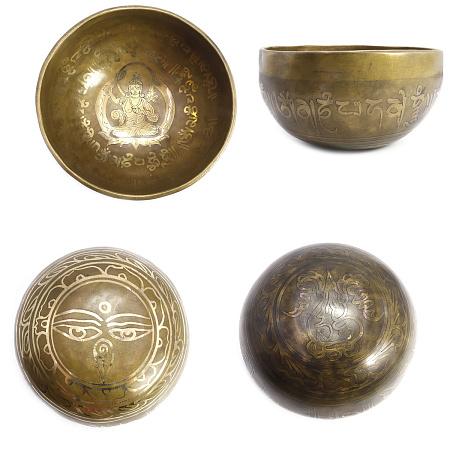 Чаша поющая ЛАКШМИ ручная ковка 9 металлов вес от 651 до 850г d-15-16,5см h-7,5-8,5см ХРУПКОЕ