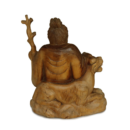 Сувенир из дерева Шоусин на льве 30см-25см символ верной дружбы 2kg