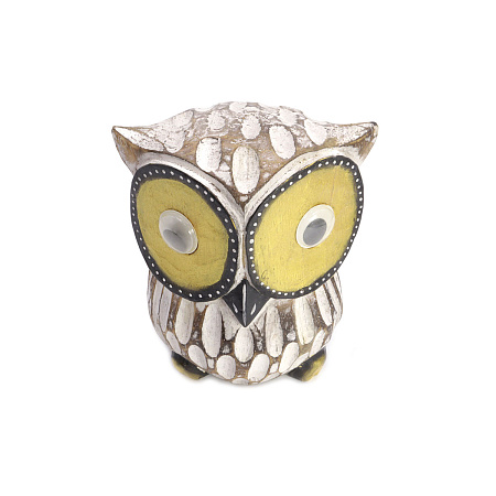 Статуэтка из дерева Сова с глазами Солнца SWA-02A дарует мудрость, карьерный рост, успех и изобилие