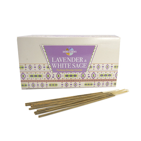 Благовония HEM Lavender White Sage Masala 15gm Лаванда-Белый Шафран масала
