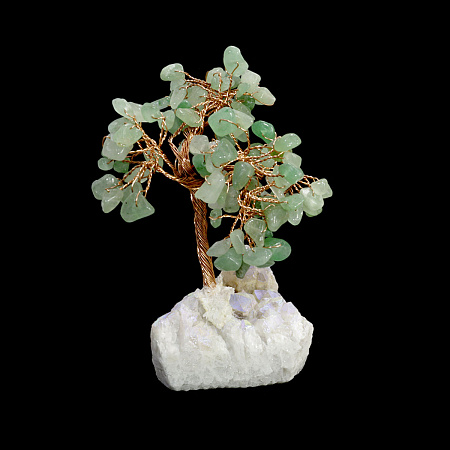 Дерево счастья из натуральных камней Нефрит дарует процветание семье 16см