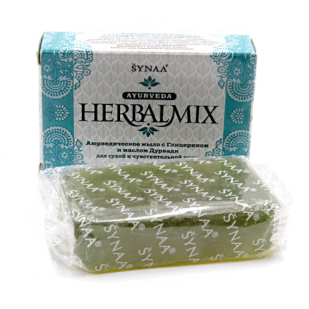 Мыло Aasha HerbalMix с глицерином и маслом дурвади 75гр