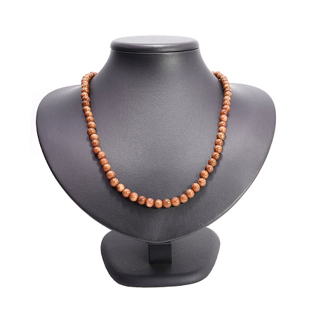 Бусы из камня Авантюрин коричневый на счастье 6мм