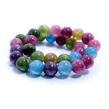 Браслет из камня РАДУГА разноцветный агат на счастья и веселья 6мм