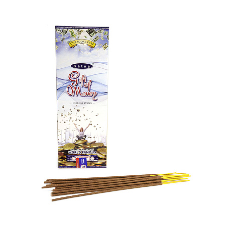 Благовония Satya Hexa Gift Of Money Денежный Подарок аромапалочки уп-6шт SH-GOM