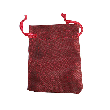 Мешочек подарочный Бордовый атласный 7х9см