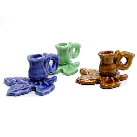 Подсвечники МИКС цвет керамика с листочком Винограда