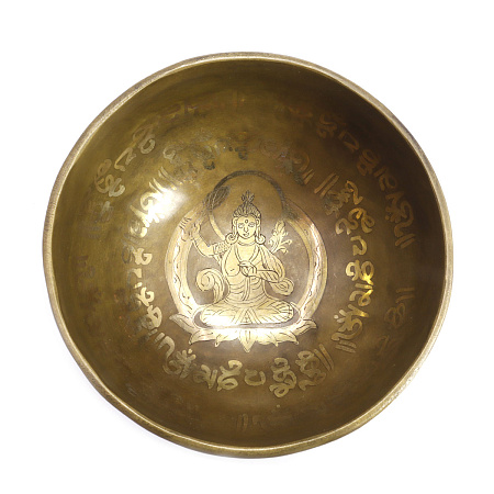 Чаша поющая ЛАКШМИ ручная ковка 9 металлов вес от 651 до 850г d-15-16,5см h-7,5-8,5см ХРУПКОЕ