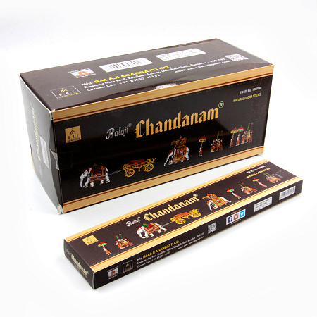 Благовоние Balaji Chandanam 25gm уп-12шт Красный Сандал с медом