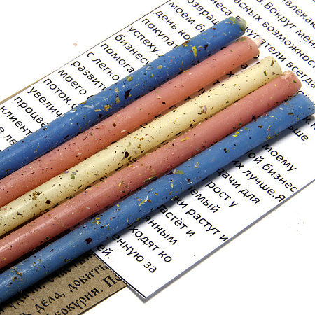 Свеча воск Травы Привлечение богатых клиентов Амарант Роза Бергамот Корица 50мин 16см уп 5шт