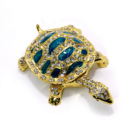 Шкатулка металлическая  Черепашка - символ здоровья и долголетия 5см-7см-12см