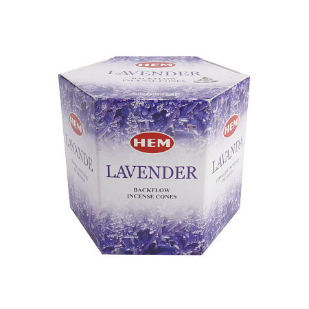Благовония пуля HEM Back Flow Lavender Лаванда стелющийся дым конусы 40шт