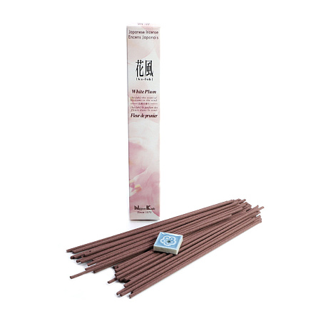 Японские благовония KF White Plum 50 палочек с подставкой