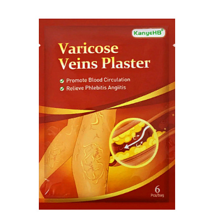Пластырь от варикоза Varicose Veins Plaster KanyeHB China 6 шт