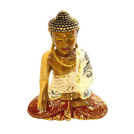 Фигурка деревянная Будда медитирующий дерево Суар 42см-30см