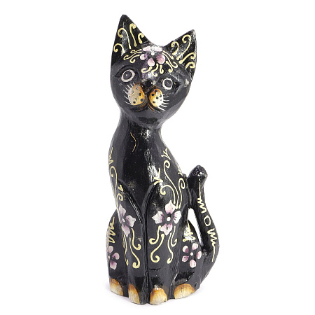 Сувенир из дерева HOK-K20-01-1 Набор кошек 3 в 1 символ удачи в доме 20см Албезия