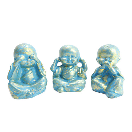 Фигурка Маленький Будда, набор 3 шт Не вижу зла, не слышу зла, не говорю о зле