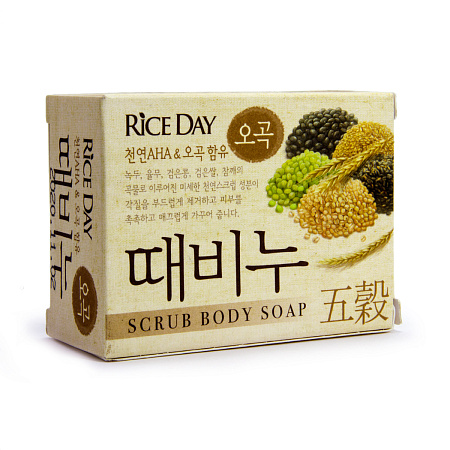 Мыло скраб LION для тела Пять злаков Scrub body soap five graibs 100гр