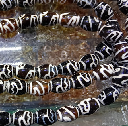 Бусина Дзи с Лотосом символизирует процветание и удачу уп-3шт