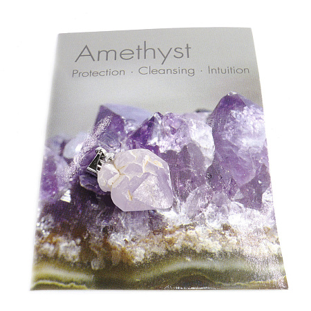 Подвеска не обработанный камень Аметист - привлекает любовь