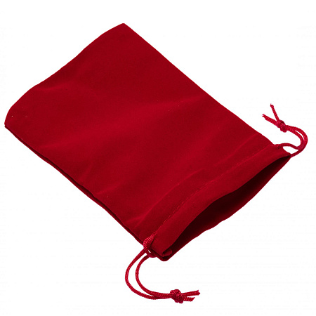 Мешочек подарочный Красный бархатный 9х12см