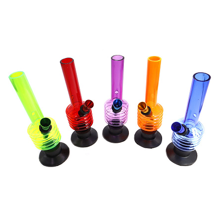 Бонг акриловый Acralik Ребро Адама h-16,5см L-5.5см d-2см высокого качества цвета в ассортименте