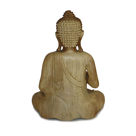 Фигурка деревянная Будда медитирующий дерево Суар 40см-30см