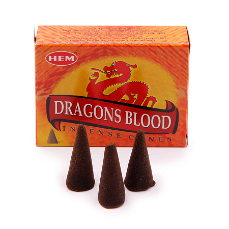 Благовония конусы HEM Dragons Blood Кровь драконов уп-12