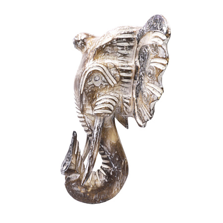Сувенир из дерева Маска Голова Слона Албезия Антик 30см-30см