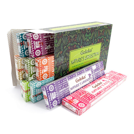 Благовония Goloka Nature's Collection блок 12шт 15g светлые с пыльцой