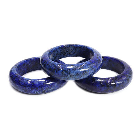 Кольцо из камня гладкое Лазурит привлекает достаток размеры 16-19мм