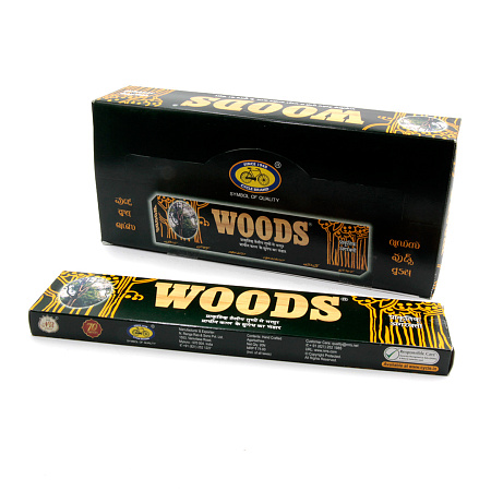 Благовония WOODS 35g Можжевельник Гималайский кедр и Белый сандал уп-6шт 20 палочек Очищение дома 