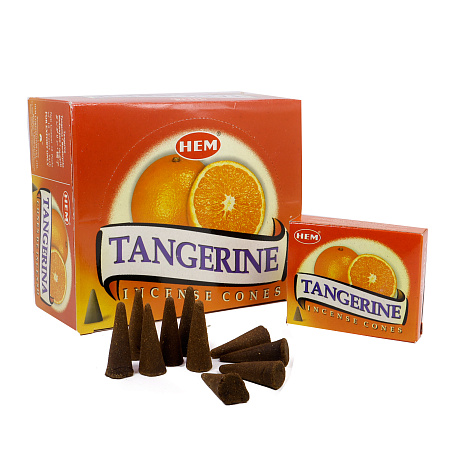 Благовония конусы HEM Tangerine мандарин уп-12шт