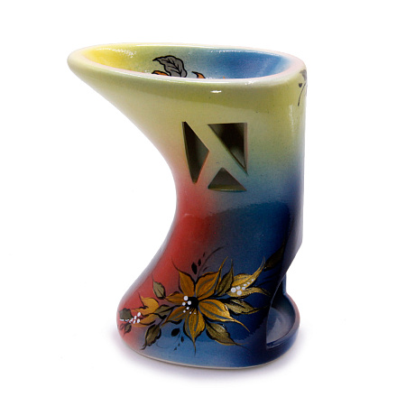 Аромалампа Форум MIX цвета с цветами сакуры керамика глазурь 13см