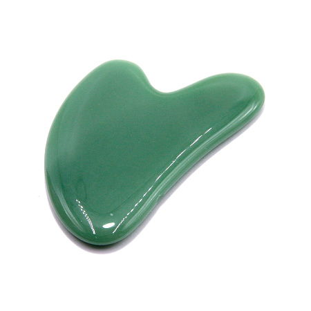 Скребок гуаша Нефрит - борется с возрастными изменениями кожи  