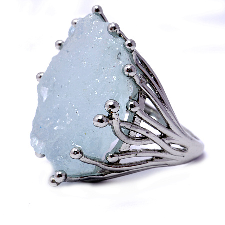 Кольцо с аквамарином