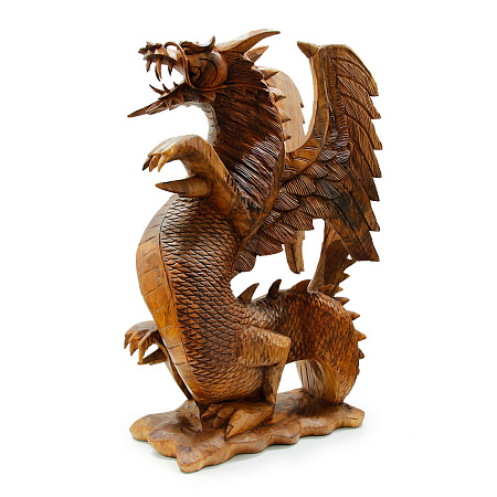 Статуя Дракон  с крыльями 60см Защищает и приумножает богатство